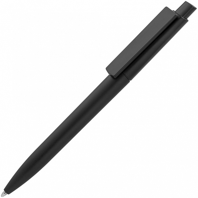Ручка шариковая Crest, черная с логотипом в Самаре заказать по выгодной цене в кибермаркете AvroraStore
