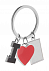 Брелок LOVE, серебристый с логотипом в Самаре заказать по выгодной цене в кибермаркете AvroraStore