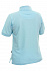 Рубашка поло женская SEMORA, голубая с логотипом в Самаре заказать по выгодной цене в кибермаркете AvroraStore