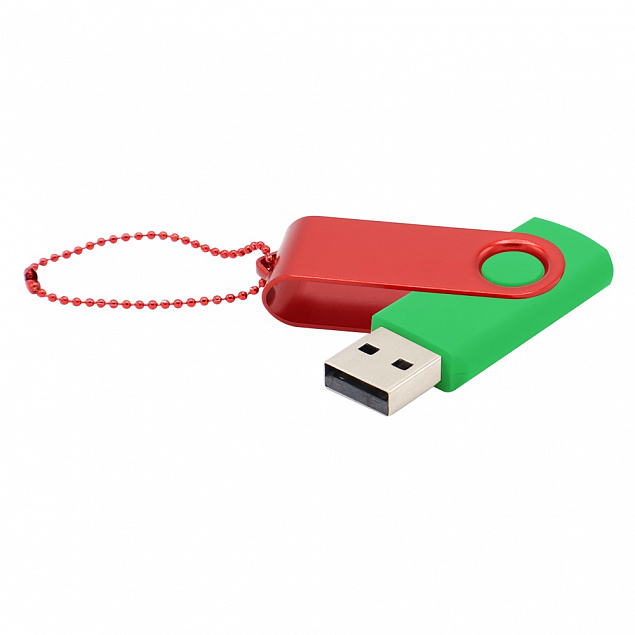 Флешка Designer To Go 2.0 USB 16Gb, зеленый/красный с логотипом в Самаре заказать по выгодной цене в кибермаркете AvroraStore