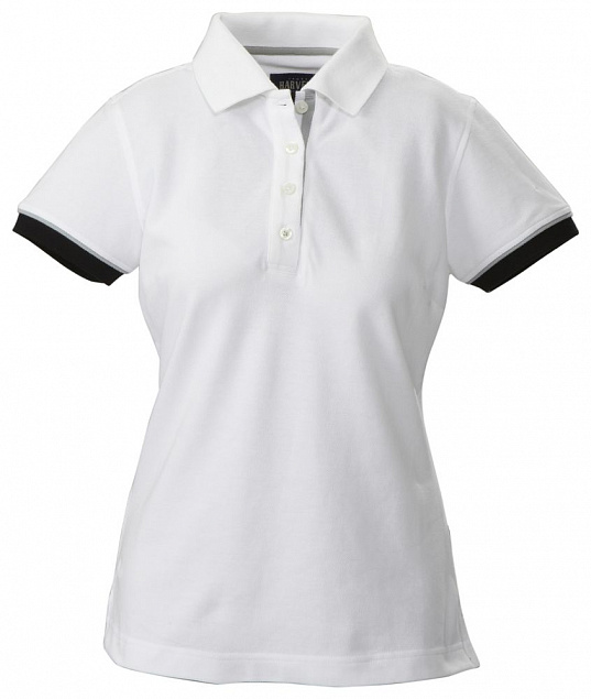 Рубашка поло женская ANTREVILLE, белая с логотипом в Самаре заказать по выгодной цене в кибермаркете AvroraStore