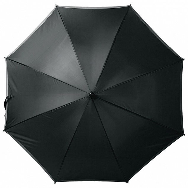Зонт-трость Unit Reflect, черный с логотипом в Самаре заказать по выгодной цене в кибермаркете AvroraStore