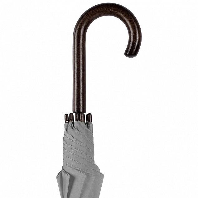 Зонт-трость Standard, серый с логотипом в Самаре заказать по выгодной цене в кибермаркете AvroraStore
