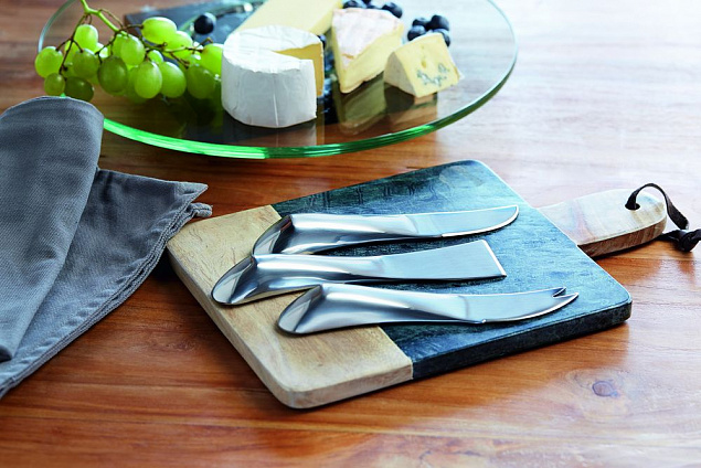 Набор ножей для сыра Wave с логотипом в Самаре заказать по выгодной цене в кибермаркете AvroraStore
