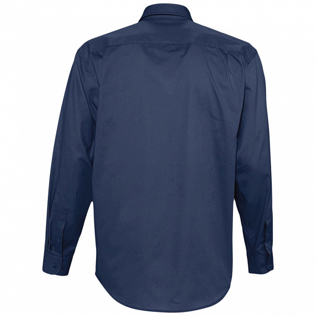 Рубашка мужская с длинным рукавом Bel Air, темно-синяя (кобальт) с логотипом в Самаре заказать по выгодной цене в кибермаркете AvroraStore