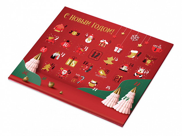 Шоколадный адвент-календарь «Festive» с логотипом в Самаре заказать по выгодной цене в кибермаркете AvroraStore