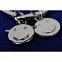 Брелок металлический Flat, серебро с логотипом в Самаре заказать по выгодной цене в кибермаркете AvroraStore