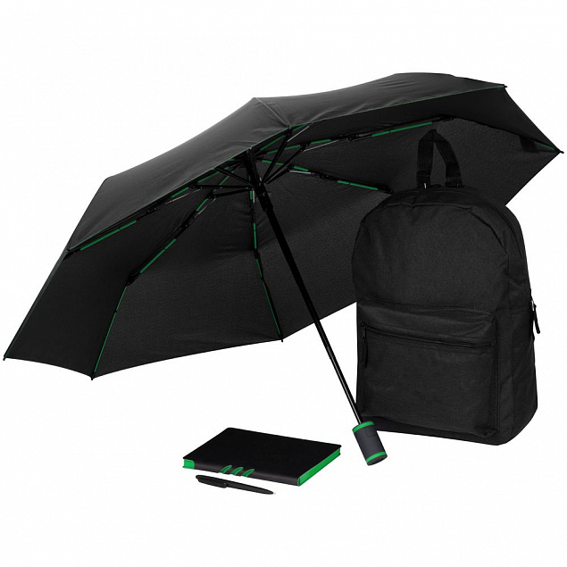 Набор Skywriting, черный с зеленым с логотипом в Самаре заказать по выгодной цене в кибермаркете AvroraStore