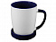 Кружка с универсальной подставкой Мак-Кинни  320мл, белый/синий с логотипом в Самаре заказать по выгодной цене в кибермаркете AvroraStore