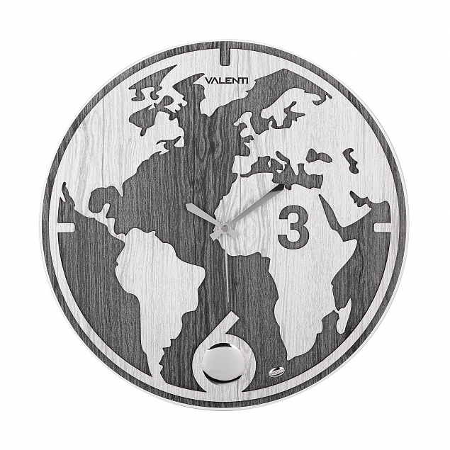 Часы настенные Карта мира с логотипом в Самаре заказать по выгодной цене в кибермаркете AvroraStore