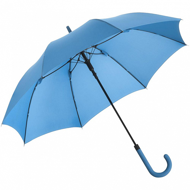 Зонт-трость Fashion, голубой с логотипом в Самаре заказать по выгодной цене в кибермаркете AvroraStore