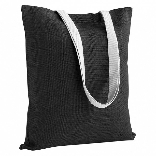 Холщовая сумка на плечо Juhu, черная с логотипом в Самаре заказать по выгодной цене в кибермаркете AvroraStore
