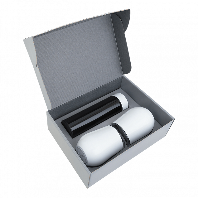Набор Hot Box Duo C2B grey (черный с белым) с логотипом в Самаре заказать по выгодной цене в кибермаркете AvroraStore