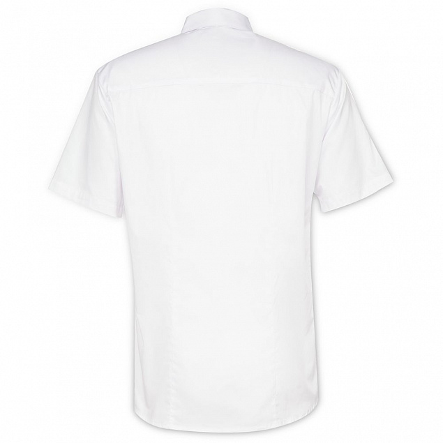 Рубашка мужская с коротким рукавом Collar, белая с логотипом в Самаре заказать по выгодной цене в кибермаркете AvroraStore