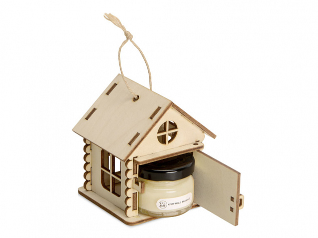 Подарочный набор Крем-мед в домике, крем-мед с ванилью 35 г с логотипом в Самаре заказать по выгодной цене в кибермаркете AvroraStore