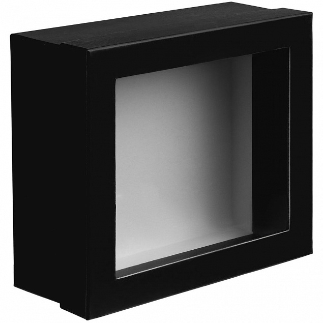 Коробка Teaser с окошком, черная с логотипом в Самаре заказать по выгодной цене в кибермаркете AvroraStore