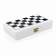 Набор настольных игр 3-в-1 в деревянной коробке FSC® с логотипом в Самаре заказать по выгодной цене в кибермаркете AvroraStore
