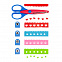 Набор мини-дыроколов и ножниц fun-design, синий с логотипом в Самаре заказать по выгодной цене в кибермаркете AvroraStore
