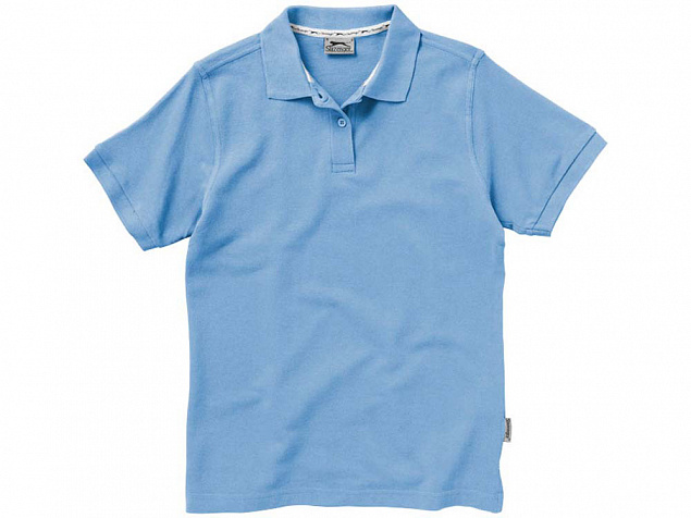 Рубашка поло Forehand женская, голубой с логотипом в Самаре заказать по выгодной цене в кибермаркете AvroraStore
