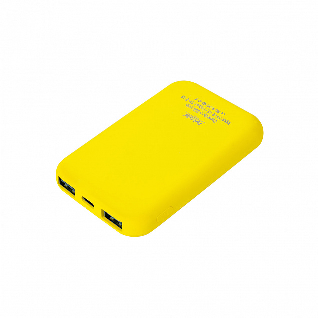 Внешний аккумулятор, Velutto, 5000 mAh, желтый с логотипом в Самаре заказать по выгодной цене в кибермаркете AvroraStore