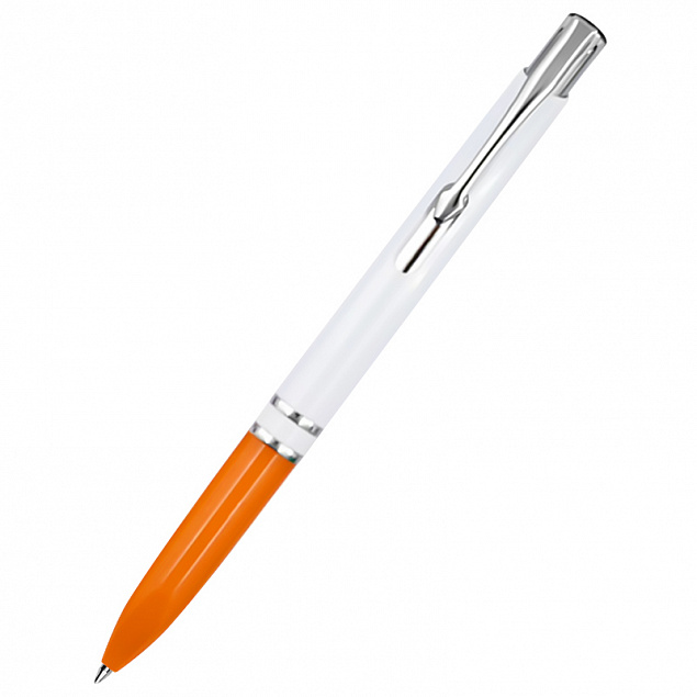 Ручка пластиковая Milana, оранжевая с логотипом в Самаре заказать по выгодной цене в кибермаркете AvroraStore