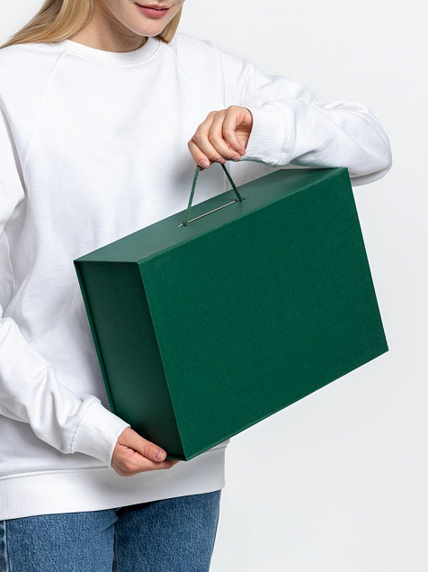 Коробка Big Case, зеленая с логотипом в Самаре заказать по выгодной цене в кибермаркете AvroraStore