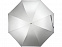 Зонт трость Ривер, механический 23, серебристый/черный с логотипом в Самаре заказать по выгодной цене в кибермаркете AvroraStore