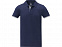 Morgan Двухцветное мужское поло с коротким рукавом , темно-синий с логотипом в Самаре заказать по выгодной цене в кибермаркете AvroraStore