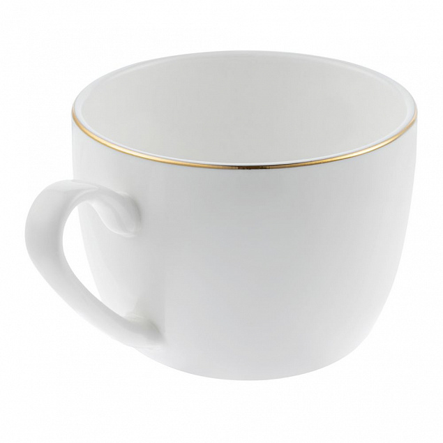 Кофейная пара Mansion Select, белая с золотистой отводкой с логотипом в Самаре заказать по выгодной цене в кибермаркете AvroraStore