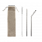 Набор многоразовых трубочек Оnlycofer white (стальной) с логотипом в Самаре заказать по выгодной цене в кибермаркете AvroraStore