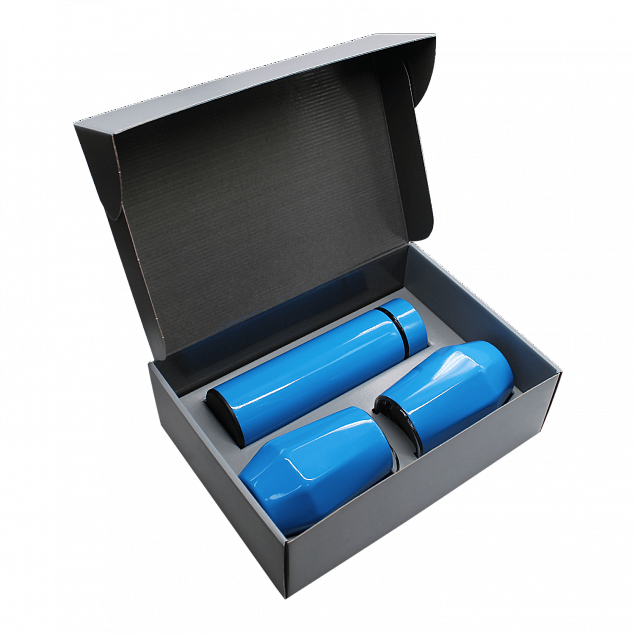 Набор Hot Box E2 grey (голубой) с логотипом в Самаре заказать по выгодной цене в кибермаркете AvroraStore