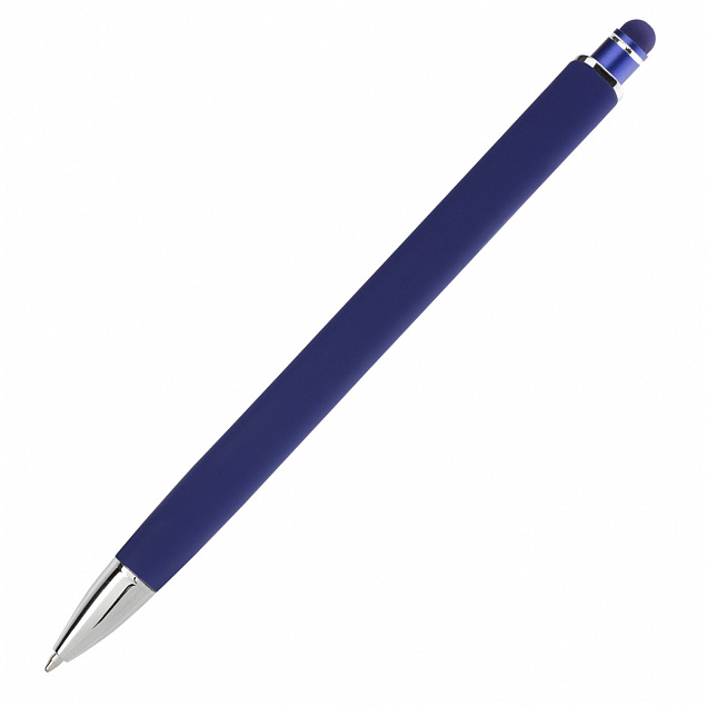 Шариковая ручка Quattro, синяя с логотипом в Самаре заказать по выгодной цене в кибермаркете AvroraStore