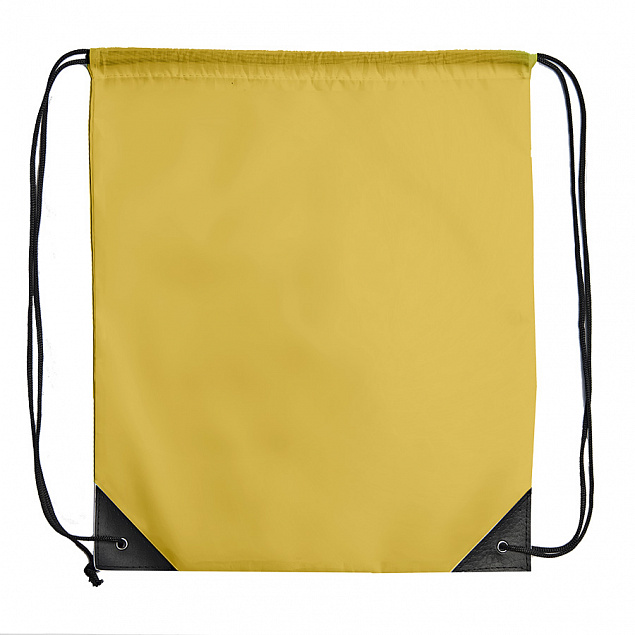 Рюкзак мешок с укреплёнными уголками BY DAY, желтый, 35*41 см, полиэстер 210D с логотипом в Самаре заказать по выгодной цене в кибермаркете AvroraStore