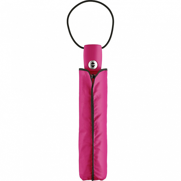 Зонт складной AOC, розовый с логотипом в Самаре заказать по выгодной цене в кибермаркете AvroraStore