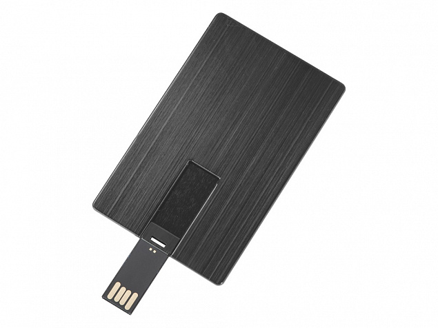 USB-флешка на 16 Гб «Card Metal» в виде металлической карты с логотипом в Самаре заказать по выгодной цене в кибермаркете AvroraStore