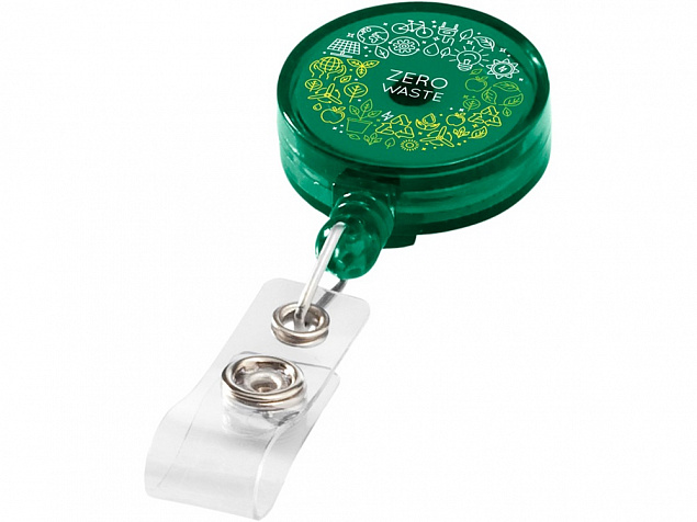 Роллер-клип Lech, зеленый с логотипом в Самаре заказать по выгодной цене в кибермаркете AvroraStore
