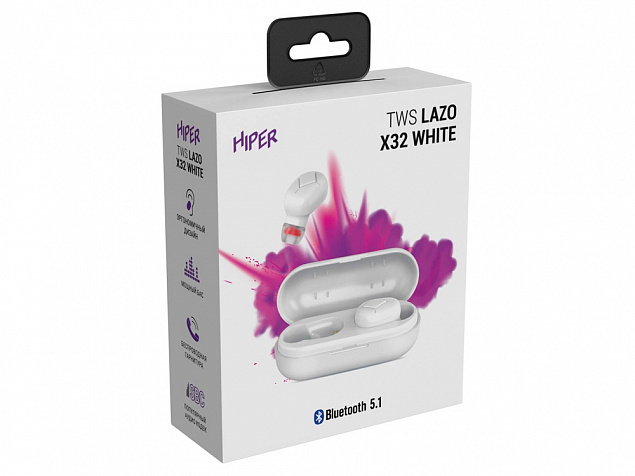 Наушники TWS «Lazo X32» с логотипом в Самаре заказать по выгодной цене в кибермаркете AvroraStore