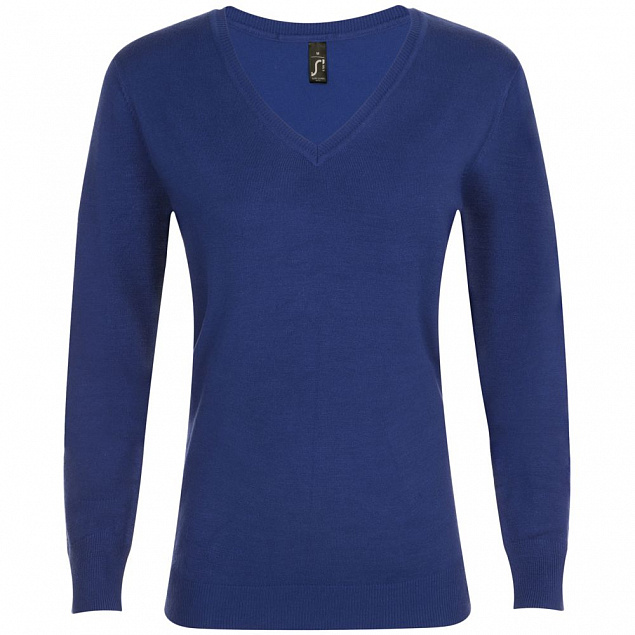 Пуловер женский GLORY WOMEN, синий ультрамарин с логотипом в Самаре заказать по выгодной цене в кибермаркете AvroraStore