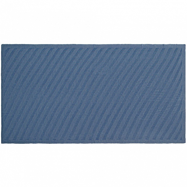 Плед Locus Solus, синий с голубым с логотипом в Самаре заказать по выгодной цене в кибермаркете AvroraStore