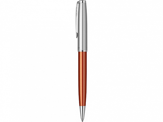 Ручка шариковая Parker «Sonnet Essentials Orange SB Steel CT» с логотипом в Самаре заказать по выгодной цене в кибермаркете AvroraStore