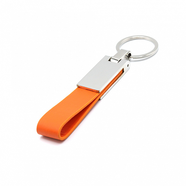 Брелок Лайн в подарочной упаковке, оранжевый с логотипом в Самаре заказать по выгодной цене в кибермаркете AvroraStore