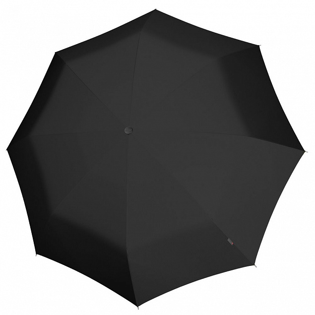 Складной зонт U.090, черный с логотипом в Самаре заказать по выгодной цене в кибермаркете AvroraStore