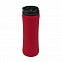 Термокружка FLOCK;  450 мл; красный; пластик/металл с логотипом в Самаре заказать по выгодной цене в кибермаркете AvroraStore