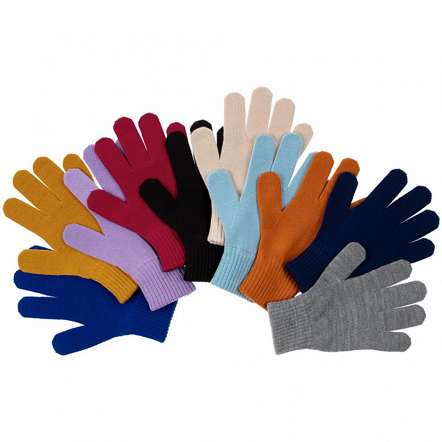 Перчатки Real Talk, голубые с логотипом в Самаре заказать по выгодной цене в кибермаркете AvroraStore