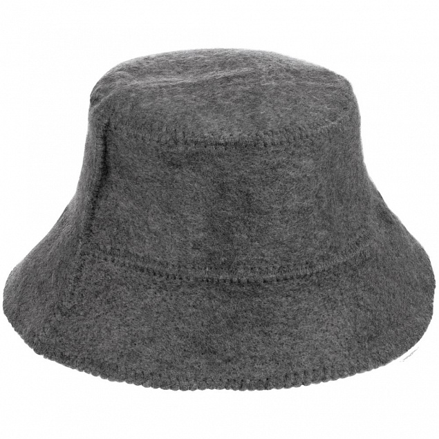 Банная шапка Panam, серая с логотипом в Самаре заказать по выгодной цене в кибермаркете AvroraStore