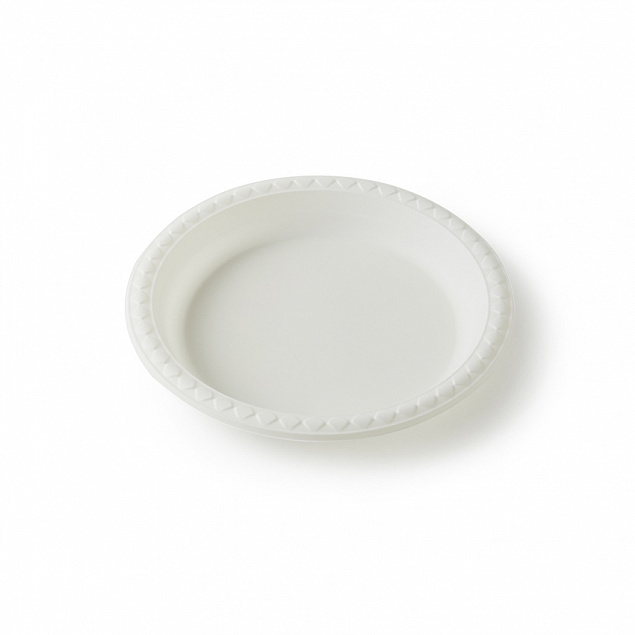 Тарелка круглая из кукурузного крахмала, 17,8 см, белый с логотипом в Самаре заказать по выгодной цене в кибермаркете AvroraStore