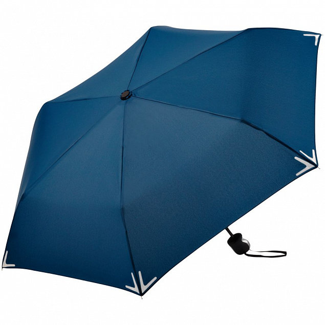 Зонт складной Safebrella, темно-синий с логотипом в Самаре заказать по выгодной цене в кибермаркете AvroraStore