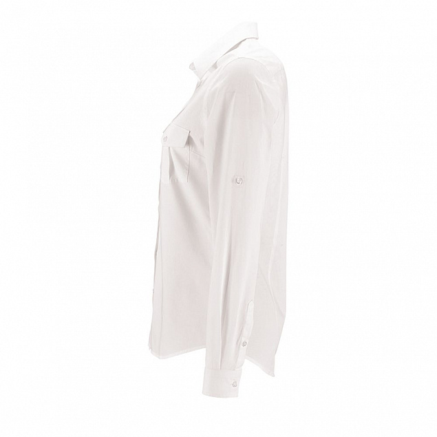 Рубашка женская BURMA WOMEN, белая с логотипом в Самаре заказать по выгодной цене в кибермаркете AvroraStore