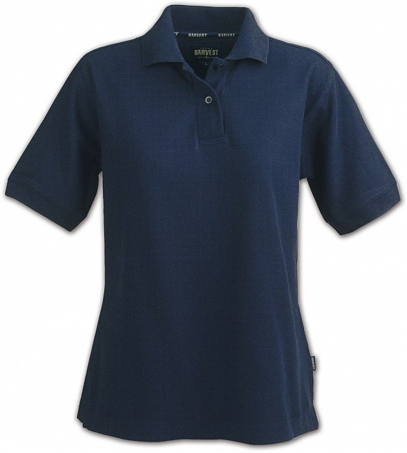 Рубашка поло женская SEMORA, темно-синяя с логотипом в Самаре заказать по выгодной цене в кибермаркете AvroraStore