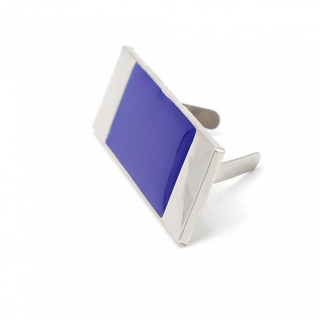 Шильд металлический, серебряно-синий с логотипом в Самаре заказать по выгодной цене в кибермаркете AvroraStore